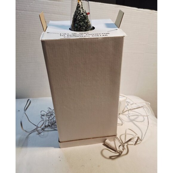 Pre-Lit Miniature Christmas Tree With LED Lights & Snow-Frosted Look 10-Inch Tal - Picture 7 of 8